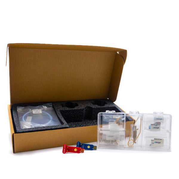 Open box for spare parts kit showing kit contents